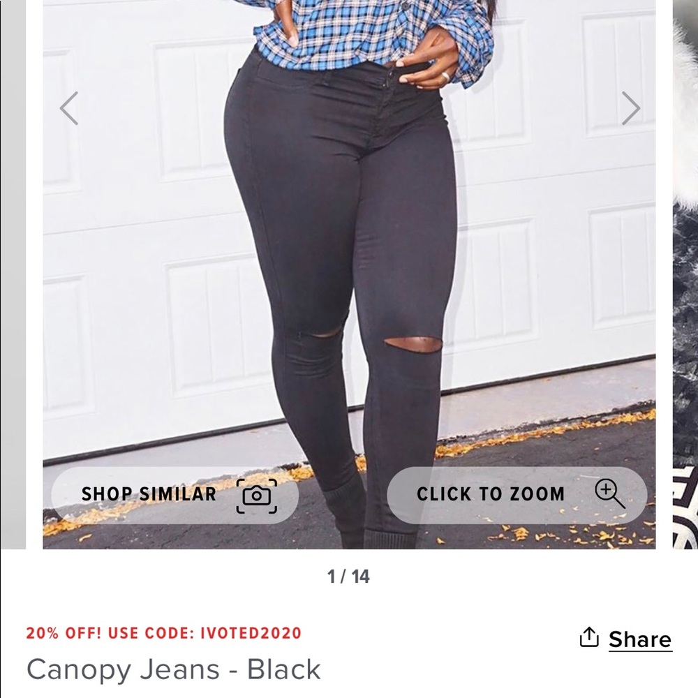 New! Black canopy jeans size 13